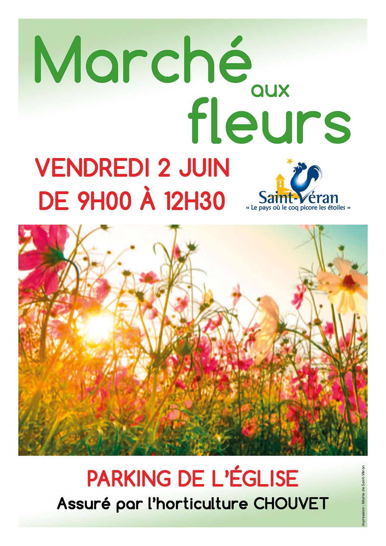 Affiche marché aux fleurs